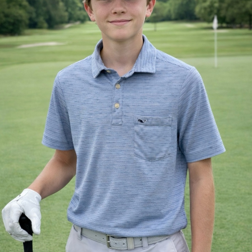 Vineyard Vines Edgartown Men’s Pocket Short Sleeve Polo Shirt Striped Blue Sz XS